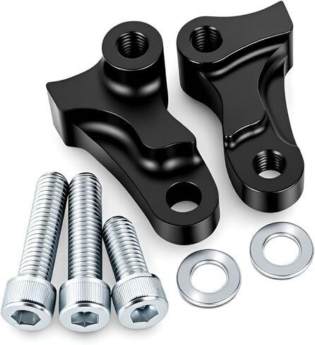 1.75 Inch Rear Lowering Kit Compatible with Harley Dyna Street Bob Low Rider Super Glide 2006-2017 - Adjustable Black Drop Links with Hardware​ in Saudi Arabia