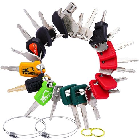 Multi Type Heavy Equipment Master Keys, 22 Contractor Machinery Ignition Excavator Keys Fit CAT 5P8500 JCB 14607 Kubota Takeuchi Komatsu 787 Volvo Yanmar John Deere Hyster Hitachi H806 in Saudi Arabia