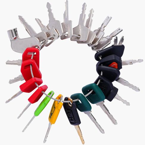 Multi Type Heavy Equipment Master Keys, 22 Contractor Machinery Ignition Excavator Keys Fit CAT 5P8500 JCB 14607 Kubota Takeuchi Komatsu 787 Volvo Yanmar John Deere Hyster Hitachi H806 in Saudi Arabia