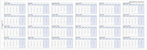 Filofax Calendar Diary Refill, Personal/Compact Size, Four-Year Vertical Planner, White Paper, English, 2026 (C68403-26) in Saudi Arabia