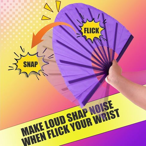 10Pcs Folding Hand Fans Bulk, Mix Color Classic Style Decorative Handheld for Line Dancing, Popping Clacking Fans for Wedding Party Dance Enthusiasts in Saudi Arabia