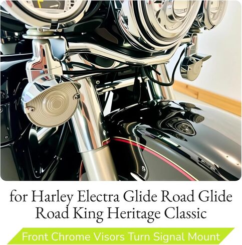 Front Turn Signal Visors for Harley Electra Glide FLHT Road Glide FLTR Road King FLHR Heritage Classic Softail FLST FLSTC 1986-2017 in Saudi Arabia
