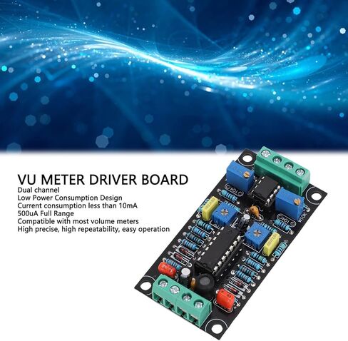 Garosa VU Meter Driver Board, Dual Channel 500uA Audio Level Meter Driver Module with Low Power Consumption, for Audio Systems and DB Level in Saudi Arabia