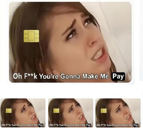 4Pcs You're Gonna Make Me Pay Credit Card Sticker Skin Funny Credit Card Sticker Credit Card skin cover Debit Card Stickers for Key, Debit, Credit, Bank Card Card Skin for Adults in Saudi Arabia