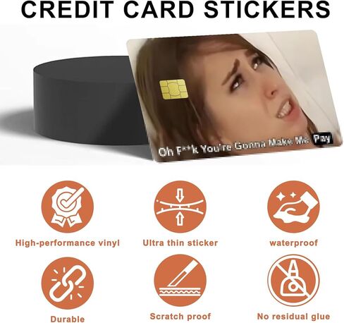 4Pcs You're Gonna Make Me Pay Credit Card Sticker Skin Funny Credit Card Sticker Credit Card skin cover Debit Card Stickers for Key, Debit, Credit, Bank Card Card Skin for Adults in Saudi Arabia