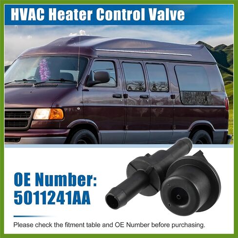 HVAC Heater Control Valve for Dodge for Ram 1500 2500 3500 Van 1999-2003 for Dodge B1500 B2500 B3500 1998 Heater Water Valve Replaces 5011241AA Vehicle Components in Saudi Arabia