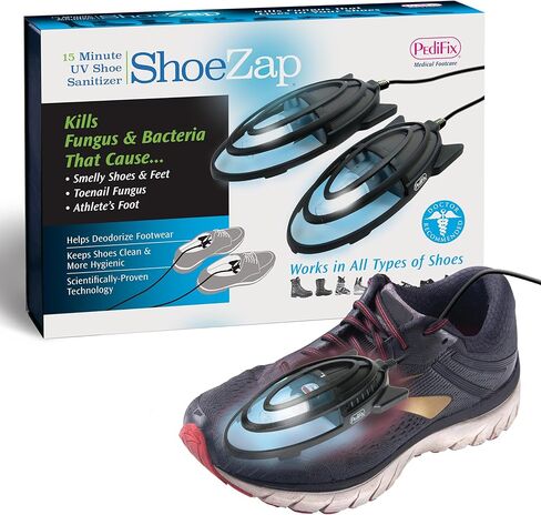 Pedifix ShoeZap UV Shoe Sanitizer + FungaSoap Tea Tree Wash, 2 oz Travel Size | 15-Minute UV Shoe Device and Foot Cleanser Bundle in Saudi Arabia