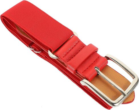 Elastic Baseball Belt for Men Women Youth Soft Pu Leather Red Stretch Sports Belt for Outdoor Baseball and Softball Uniforms in Saudi Arabia