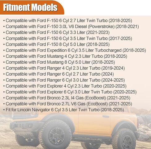 328053110 Heavy-Duty Cast Aluminum Deep 10R80 Transmission Pan (Brushed) Fit for Ford F150 Expedition Mustang Explorer Ranger Bronco 2017-2025 Fit for Lincoln Navigator 2018-2025 Replaces# 328053120 in Kuwait