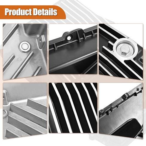 328053110 Heavy-Duty Cast Aluminum Deep 10R80 Transmission Pan (Brushed) Fit for Ford F150 Expedition Mustang Explorer Ranger Bronco 2017-2025 Fit for Lincoln Navigator 2018-2025 Replaces# 328053120 in Kuwait