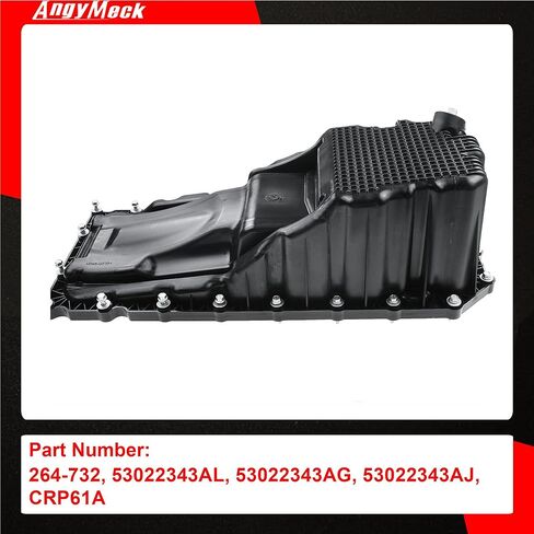 264-732 Engine Oil Pan Sump Compatible with Dodge Durango Jeep Grand Cherokee 2011-2015 Replace 53022343AL in Saudi Arabia