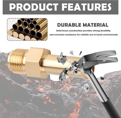 5PCS 3/8" Fuel Line Fittings,Leak-Proof Brass 3/8" Barb Fitting with 1/2-20 Male Threads for Hose Connector,Universal Fuel Line Connector for Automotive Repair & Equipment Use in Kuwait