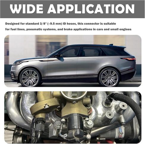 5PCS 3/8" Fuel Line Fittings,Leak-Proof Brass 3/8" Barb Fitting with 1/2-20 Male Threads for Hose Connector,Universal Fuel Line Connector for Automotive Repair & Equipment Use in Kuwait