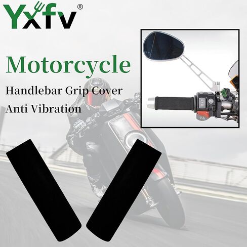 أغطية إسفنجية لمقابض اليد للدراجة النارية مضادة للانزلاق لمقبض المقود لدراجة Harley Davidson Honda Kawasaki سوزوكي Yamaha BMW (أسود) in Kuwait