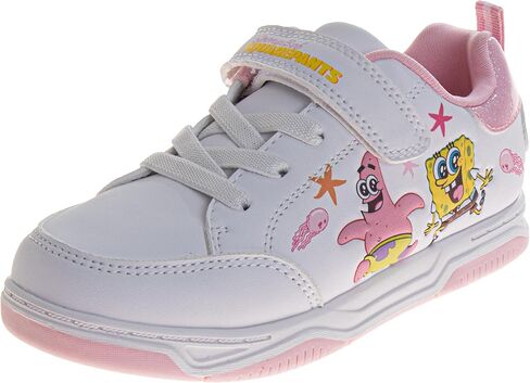 Spongebob Squarepants Sneaker for Girls with Patrick Star Athletic Strap Casual Shoes for Girl Size 11-13 Little Kid / 1-3 Big Kid in Saudi Arabia