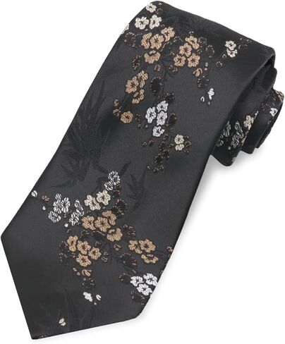 Floral Ties for Men, 3.15'' Flower Mens Tie Satin Men's Neckties for Prom Wedding Date Party Work Casual in Saudi Arabia