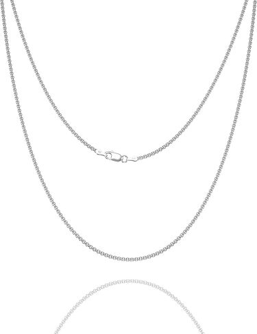 925 Sterling Silver Box Chain for Women 2/3/4/5mm Mens Sturdy Non-Fading Mens Silver Chain 16/18/20/22/24/26/30 Inches in Saudi Arabia