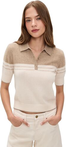White & Warren Women's Cashmere Polo Top in Saudi Arabia