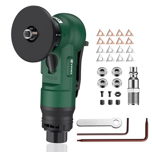 أداة شطب الهواء من EYPINS، آلة شطب هوائية لشطب الزاوية المعدنية المستديرة، قوس 45 درجة، 30000 دورة في الدقيقة، أداة تشذيب إزالة الأزيز الهوائية 1/4 بوصة للمعادن والفولاذ والألومنيوم والنحاس والأكريليك والخشب وشفرة C/R in Kuwait