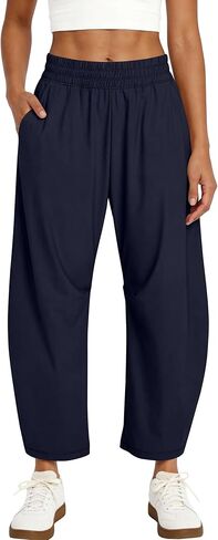 Caracilia Womens Barrel Wide Leg Hiking Pants High Waisted Baggy Summer Quick Dry Athletic Trousers with Pockets 2026 in Saudi Arabia