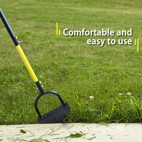 Byhager Professional Lawn Edger Tool, Heavy Duty Steel Half Moon & Saw-Tooth Blade for Clean Borders, Long Handle Reduces Back Strain, Manual Edger Ideal for Garden Edges, Sidewalks, Flower Beds in Saudi Arabia