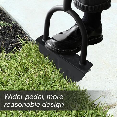 Byhager Professional Lawn Edger Tool, Heavy Duty Steel Half Moon & Saw-Tooth Blade for Clean Borders, Long Handle Reduces Back Strain, Manual Edger Ideal for Garden Edges, Sidewalks, Flower Beds in Saudi Arabia