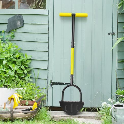 Byhager Professional Lawn Edger Tool, Heavy Duty Steel Half Moon & Saw-Tooth Blade for Clean Borders, Long Handle Reduces Back Strain, Manual Edger Ideal for Garden Edges, Sidewalks, Flower Beds in Saudi Arabia