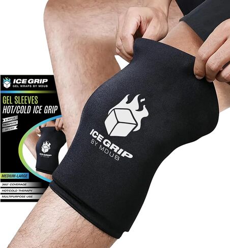 Hot & Cold Therapy Ice Sleeve (Large) - Reusable Gel Pack for Knee, Calf, Elbow, Ankle, Arm, Foot, Wrist Recovery & Pain Relief in Saudi Arabia
