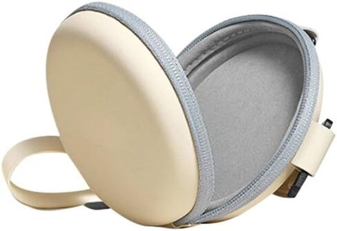 Triskel Folding Glasses Case, Sandstone PU Leather, Collapsible Design with Magnetic Closure, Portable Protection for Eyewear and Sunglasses in Saudi Arabia