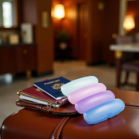 2 Pcs Transparent Plastic Eye Glasses Cases, Hard Reading Glasses Boxes Portable Storage Case Lightweight Sunglasses Holder Protector Travel Eyeglasses Organizer (Random Color) in Saudi Arabia