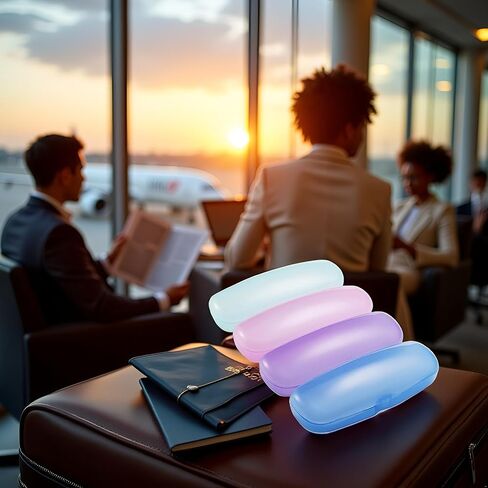 2 Pcs Transparent Plastic Eye Glasses Cases, Hard Reading Glasses Boxes Portable Storage Case Lightweight Sunglasses Holder Protector Travel Eyeglasses Organizer (Random Color) in Saudi Arabia