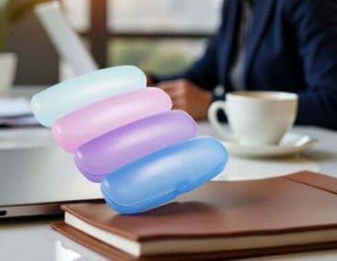 2 Pcs Transparent Plastic Eye Glasses Cases, Hard Reading Glasses Boxes Portable Storage Case Lightweight Sunglasses Holder Protector Travel Eyeglasses Organizer (Random Color) in Saudi Arabia