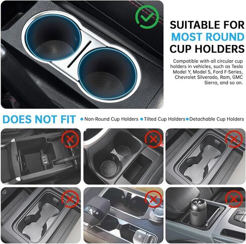 Car Desk for Laptop, Wooden Cup Holder Table with 360° Rotation, Car Food Tray for Eating, Car Laptop Mount Compatible with Tesla Model Y/3/S & Most Vehicles, Ford (Walnut) in Saudi Arabia