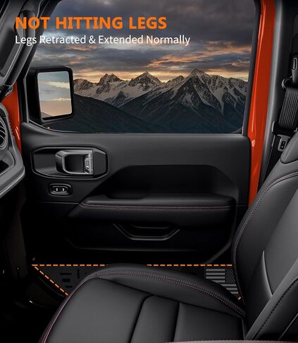 Front Door Storage Box for Jeep Wrangler JL JLU 4XE (2018-2025) & Gladiator JT (2020-2025) Accessories, 2PCS Metal Door Pockets Organizer Fits Manual Seats (Black) in Saudi Arabia