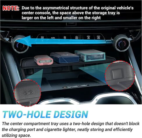 منظم وحدة التحكم المركزية متوافق مع ملحقات Chevy Traverse 2024-2026 وصينية حجرة المقسم وصندوق تخزين سفلي لوحدة التحكم وصينية إدراج مخفية لمسند الذراع (لا تناسب 2024 Traverse Limited) in Saudi Arabia