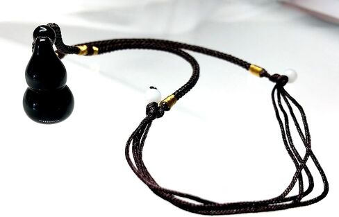 تميمة قلادة من Betterdecor Feng Shui Black Obsidian Wu Lou Hu Lu Gourd للصحة والحماية (مع حقيبة) in Kuwait