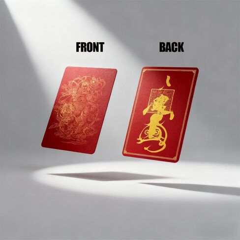 RCWG Chinese Feng Shui Amulet Card, Feng Shui Wealth Prosperity Talisman. Money Prosperity Chinese Good Luck Charms, Attracting Wealth, Money, and Business Partnerships in Kuwait
