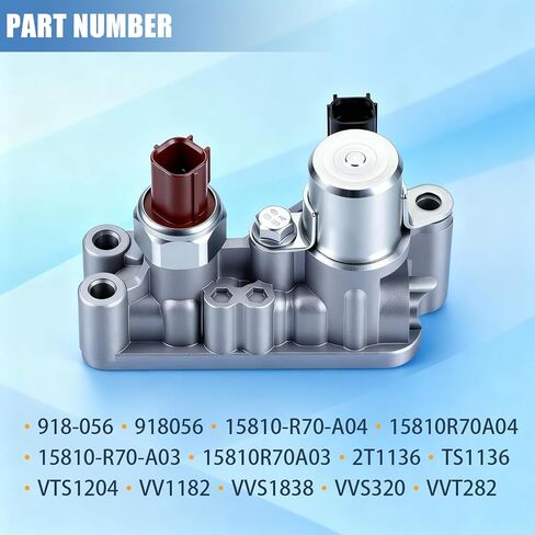 سوريلو VVT الملف اللولبي المتغير لتوقيت الصمام اللولبي مناسب لهوندا أكورد كروس تور أوديسي بايلوت 3.5L V6، محرك الملف اللولبي VVT استبدال 918-056 918056 15810-R70-A04 15810R70A04 15810-R70-A03 in Kuwait