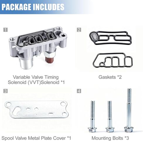 سوريلو VVT الملف اللولبي المتغير لتوقيت الصمام اللولبي مناسب لهوندا أكورد كروس تور أوديسي بايلوت 3.5L V6، محرك الملف اللولبي VVT استبدال 918-056 918056 15810-R70-A04 15810R70A04 15810-R70-A03 in Kuwait