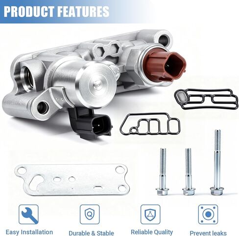سوريلو VVT الملف اللولبي المتغير لتوقيت الصمام اللولبي مناسب لهوندا أكورد كروس تور أوديسي بايلوت 3.5L V6، محرك الملف اللولبي VVT استبدال 918-056 918056 15810-R70-A04 15810R70A04 15810-R70-A03 in Kuwait