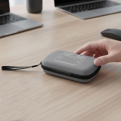 حقيبة حمل صلبة لجهاز Anbernic RG Slide الواقي من الفلانيل حقيبة سفر نحيفة منظم ملحقات رمادي 17.1 × 11.2 × 4 سم مقصورات آمنة تصميم خفيف الوزن لوحدة التحكم في الألعاب in Kuwait