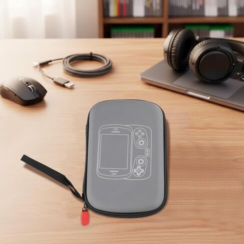حقيبة حمل صلبة لجهاز Anbernic RG Slide الواقي من الفلانيل حقيبة سفر نحيفة منظم ملحقات رمادي 17.1 × 11.2 × 4 سم مقصورات آمنة تصميم خفيف الوزن لوحدة التحكم في الألعاب in Kuwait