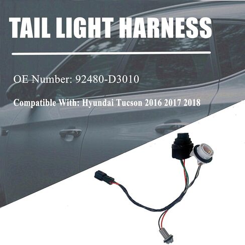 92480-D3010 Tail Light Socket and Wire Harness Assembly Fit for Tucson 2016 2017 2018,Tail Lamp Socket 4 Hole Replaces 92480D3010 92480-D3010 in Saudi Arabia