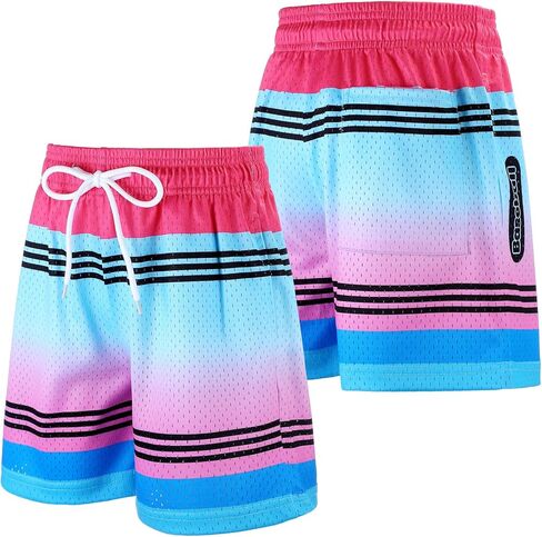 Baseball Mesh Shorts Crayon Mesh Shorts for Men Summer Breathable Sports Pants with Side Pocket for Youth in Saudi Arabia