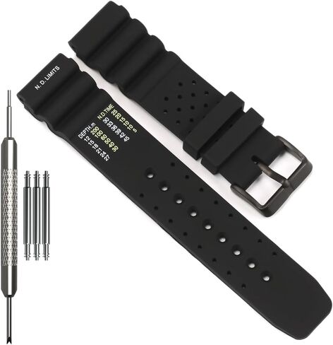 Soft Silicone Watchband Compatible with Citizen Promaster Dive Eco-Drive Sports Diver Strap 20mm 22mm 24mm Replacement Bracelet Watch Accessories in Saudi Arabia