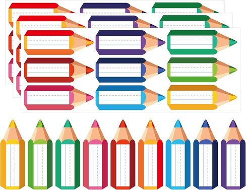 Self Adhesive Name Tag Stickers 270 pcs Colorful Student Nametags Home Office Pencil Name Labels,3.6x1.2 Inch Back to School Classroom Supply Name Label Stickers in Saudi Arabia