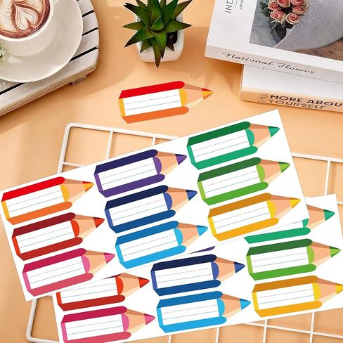 Self Adhesive Name Tag Stickers 270 pcs Colorful Student Nametags Home Office Pencil Name Labels,3.6x1.2 Inch Back to School Classroom Supply Name Label Stickers in Saudi Arabia