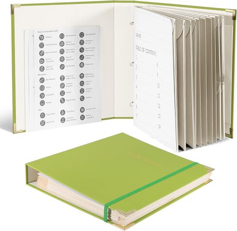 3-Ring Folder Organize Sturdy Hardboard Important Document Organizer with Expanding Pockets for Home, School, Office Use in Saudi Arabia