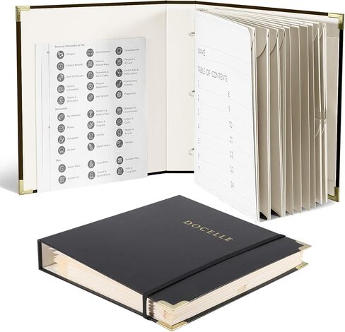 3-Ring Folder Organize Sturdy Hardboard Important Document Organizer with Expanding Pockets for Home, School, Office Use in Saudi Arabia