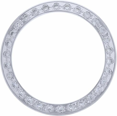 Ewatchparts White Gold Plated Created Diamond Bezel Compatible With 26mm Rolex Datejust 6917 6918 6919 69173 Lady in Saudi Arabia